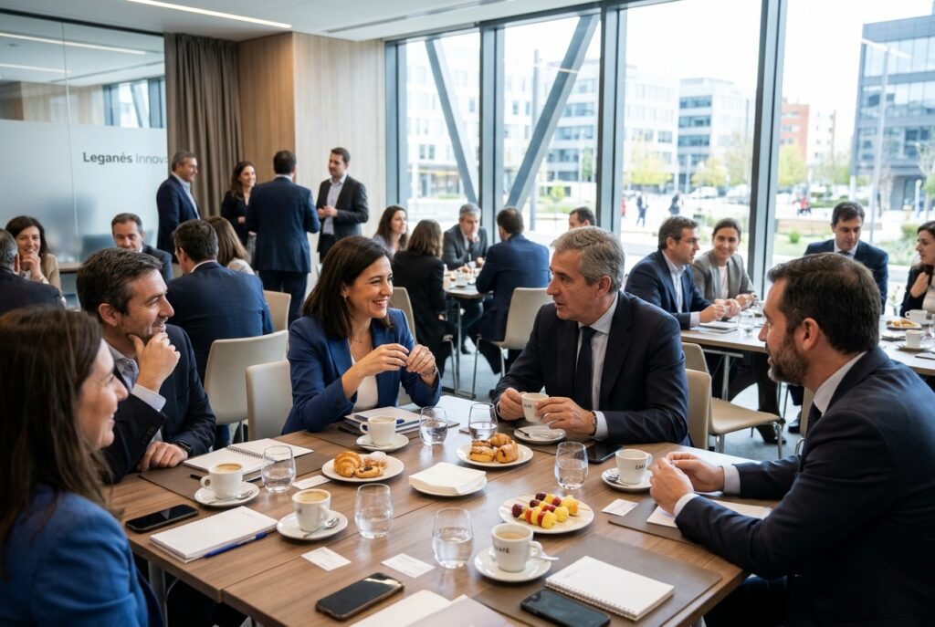 Grupo de Blas en el Desayuno de Empresarios de Leganés